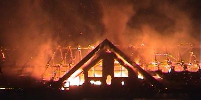 Incendiu puternic la Manastirea Poiana Marului din judetul Buzau
