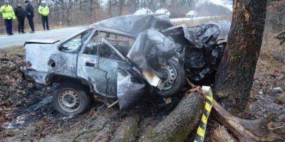 Un tanar din Craiova s-a sinucis, dupa o cearta cu tatal sau. A intrat cu masina intetionat cu peste 100 km/h intr-un copac